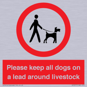 Please keep all dogs on a lead around livestock